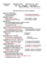 Đề kiểm tra mônsinh học 8 - Tuần 11